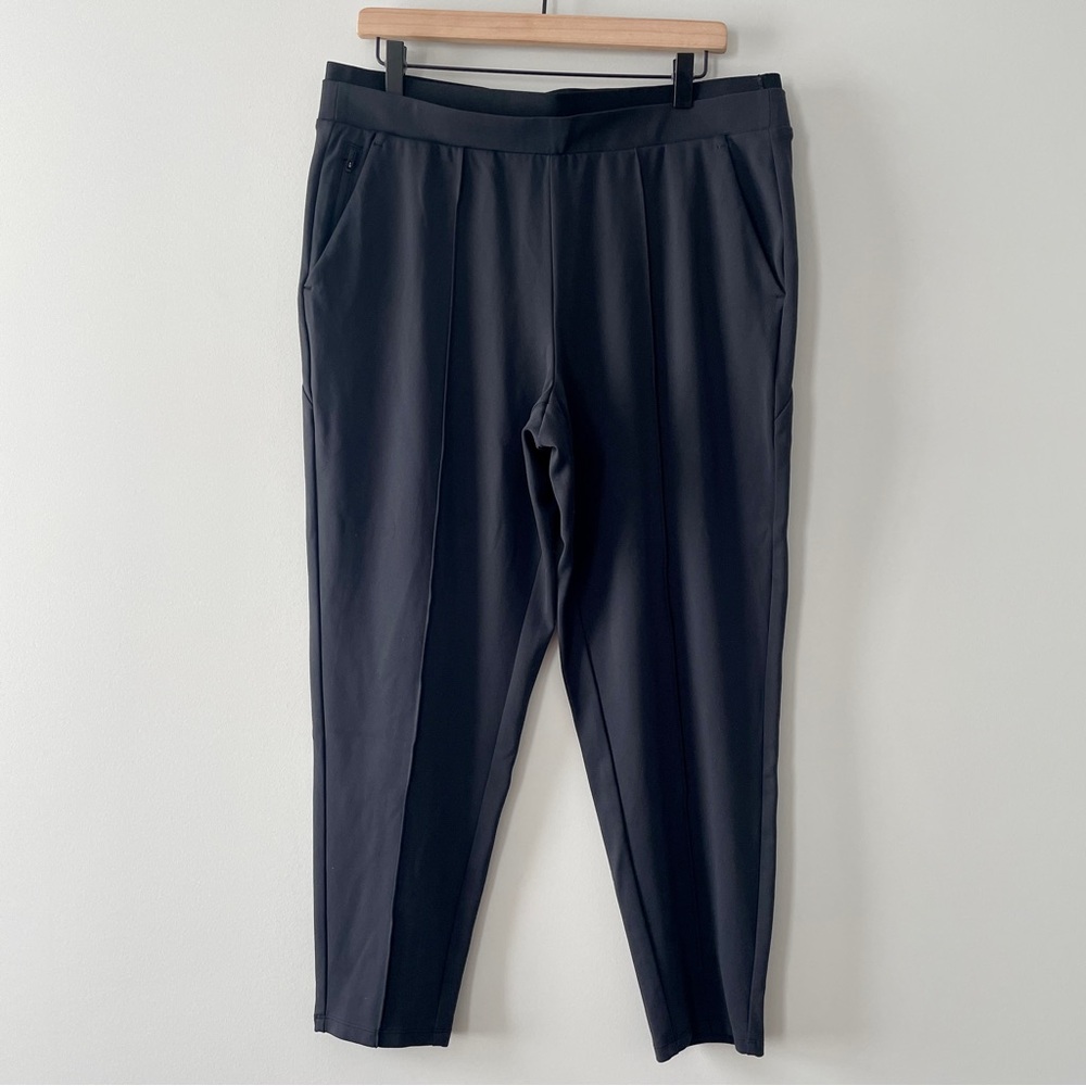 Athleta Venice Black Cropped Ponte Pants-size Large - Picture 2 of 8